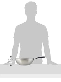 Panvica Wok Amazon Basics 28 cm z nehrdzavejúcej ocele 304 s nepriľnavým povrchom na indukčnú varnú dosku, čierna 5