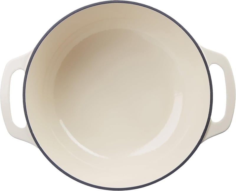 Amazon Basics Zománcozott Öntöttvas Fazék Fedővel 4,1L Fehér - 4.1 L, White