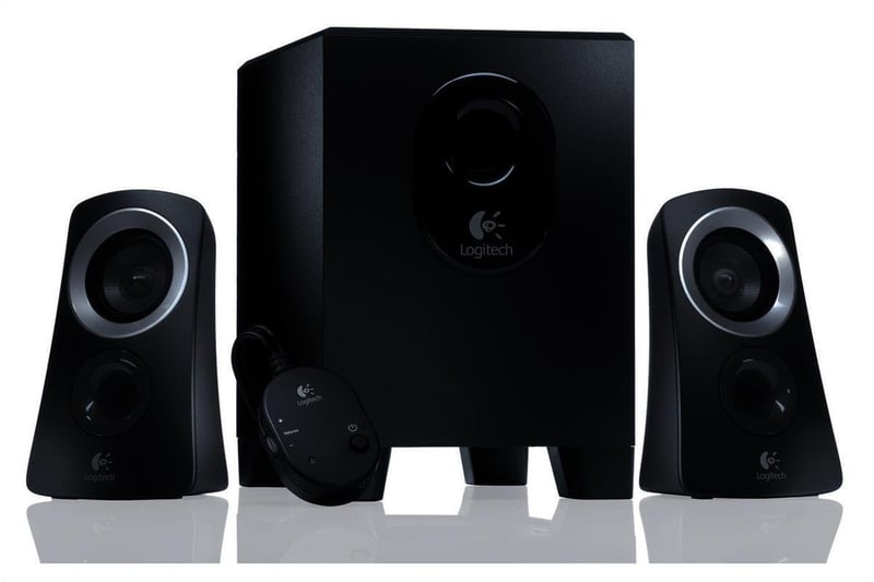 Repasovaný reproduktorový systém Amazon Renewed Logitech Z313 2.1 so subwooferom, 50 W, 3,5 mm vstup, konektor na slúchadlá, čierny