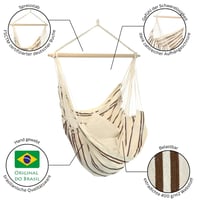 Fotoliu suspendat AMAZONAS Brasil XL fără suport – Cappuccino – lucrat manual, capacitate portantă 150 kg, suprafață șezut 1,6x1,3 m 1