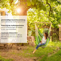 AMAZONAS Brasil XL függőfotel állvány nélkül – Cappuccino – kézzel készített, 150 kg teherbírás, 1,6x1,3 m ülőfelület 3