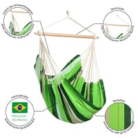 AMAZONAS Brasil XL függőfotel állvány nélkül – Cappuccino – kézzel készített, 150 kg teherbírás, 1,6x1,3 m ülőfelület 2