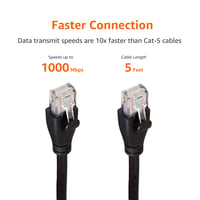 Ethernetový kábel AmazonBasics Cat6 RJ45 - čierny - 1,5 m 6