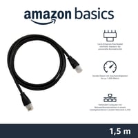 Ethernetový kábel AmazonBasics Cat6 RJ45 - čierny - 1,5 m 2