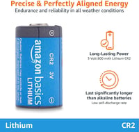 AmazonBasics CR2 3V Lítium Elem 4 db Fényképezőgéphez - 4 Stück (CR2/CR15H270) 3