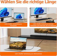 AmazonBasics DisplayPort HDMI kábel 0,9m - 4K videó átvitelhez - 0.9 yards, DisplayPort to HDMI 7