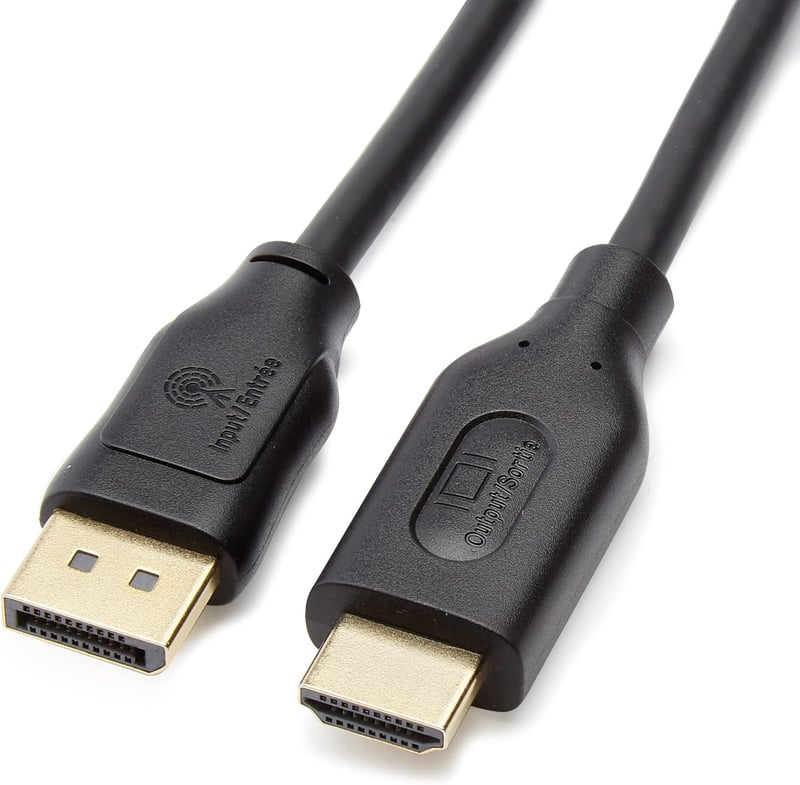AmazonBasics DisplayPort HDMI kábel 0,9m - 4K videó átvitelhez - 0.9 yards, DisplayPort to HDMI