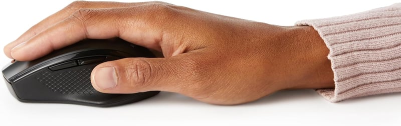 AmazonBasics Ergonomikus Vezeték Nélküli Egér DPI Szabályozható Fekete - black