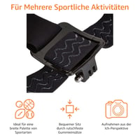 Bandă de susținere AmazonBasics pentru camere de acțiune GoPro, negru 3