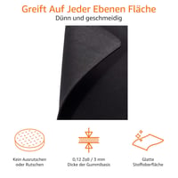 Herná podložka pod myš AmazonBasics čierna – Veľká stolová podložka 907x424 mm – Protišmyková herná podložka pod myš 3
