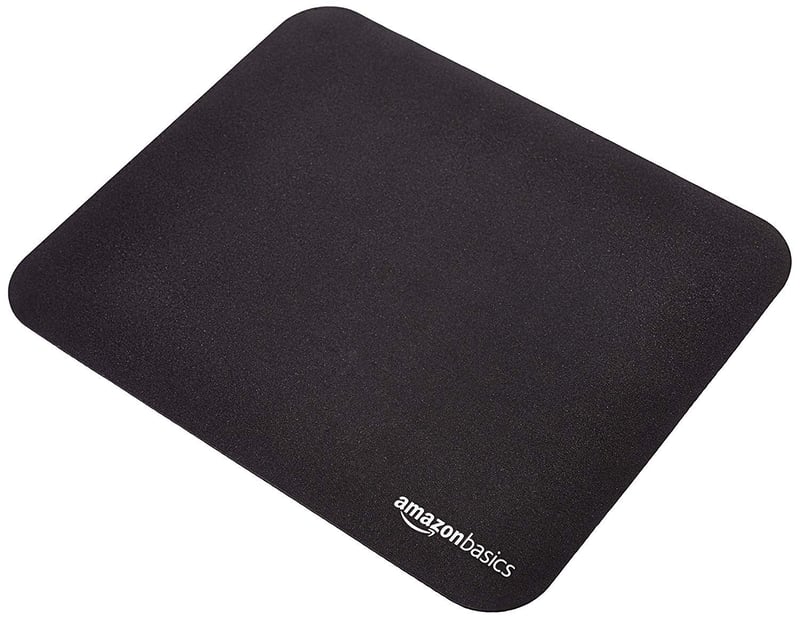 Mousepad Gaming AmazonBasics – Negru, 269 x 320 mm, Bază antiderapantă, Dimensiune standard