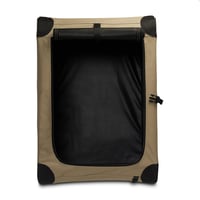 AmazonBasics Hordozható Puha Összecsukható Kutya és Macska Ketrec 2 Ajtós, S-es méret (66 x 46 x 46 cm), Barna 3