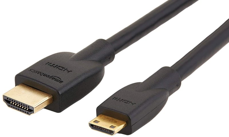 Vysokorýchlostný kábel AmazonBasics Mini HDMI – HDMI – čierny – 1,8 m