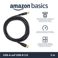 Tlačový kábel AmazonBasics USB 2.0 typ A-B, pozlátený – čierny – 3 m 2