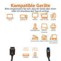 Kábel AmazonBasics USB 3.0, typ A – typ B, 183 cm, čierny 3