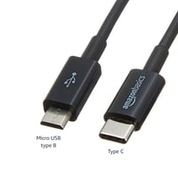 AmazonBasics USB-C – Micro USB 2.0 kabel – crni – 15,2 cm 2