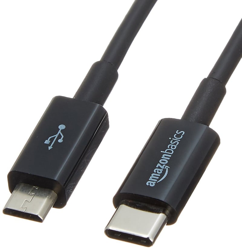 AmazonBasics USB-C na Micro USB Type B kabel, USB 2.0 - crni - 0,9 m