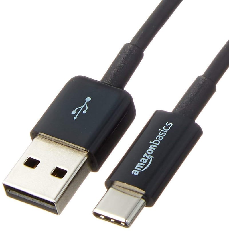 Rýchlonabíjací kábel AmazonBasics USB-C na USB-A 2.0, 1,8 m, čierny, 480 Mbit/s, kompatibilný s Apple iPhone 16/15, iPad, Samsung Galaxy, tabletmi a notebookmi