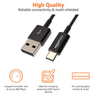 Kábel AmazonBasics USB-C – USB-A 2.0 – čierny – 0,9 m 3