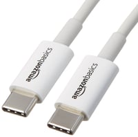 Rýchlonabíjací kábel AmazonBasics USB-C na USB-C 2.0 – 1,8 m – biely – kompatibilný s Apple iPhone 16/15, iPad, MacBook, Samsung Galaxy – certifikácia USB-IF 1