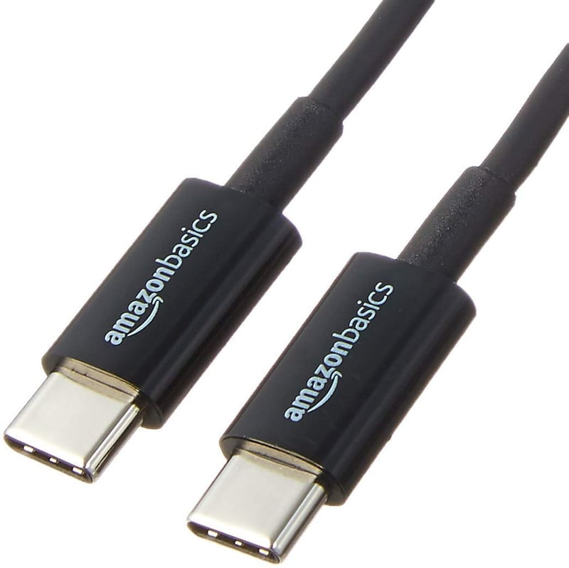 Kábel AmazonBasics USB-C – USB-C 2.0, 480 Mbit/s, 0,9 m, čierny – Nabíjací kábel pre iPhone 16/15, iPad, Samsung Galaxy, notebook, certifikovaný USB-IF