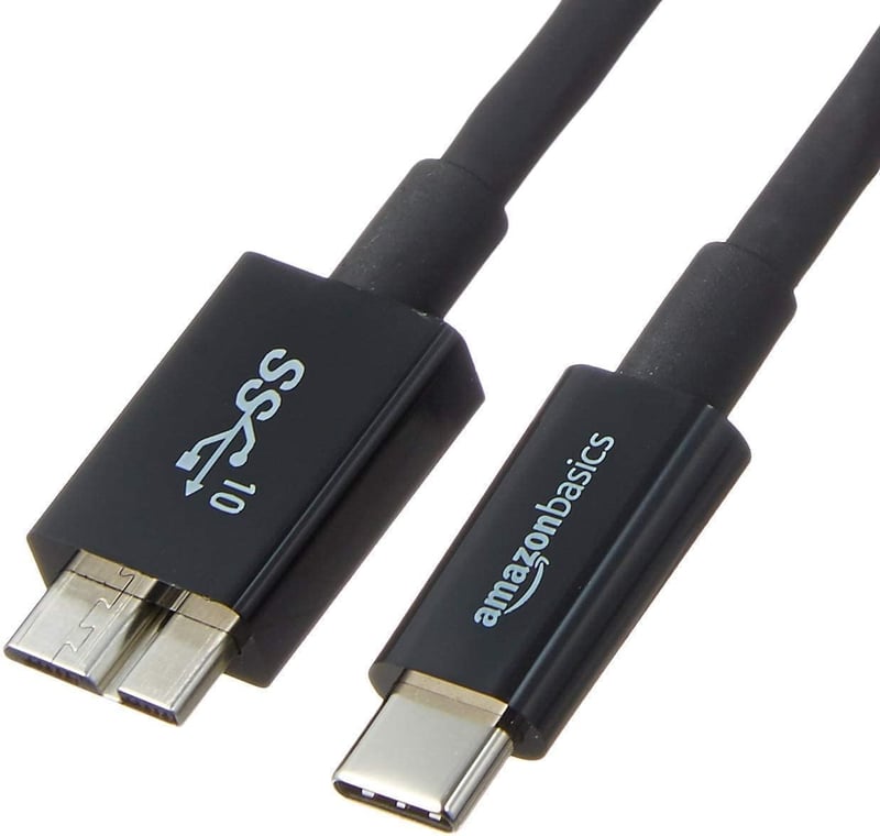 AmazonBasics USB Type-C - Micro-B 3.1 Gen2 kábel 0,9m fekete - black