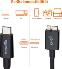 AmazonBasics USB Type-C - Micro-B 3.1 Gen2 kábel 0,9m fekete - black 5