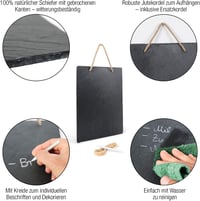 Amazy Függőleges Pala Tábla 30,5x20 cm Juta Szalaggal és Krétamarkerrel 2