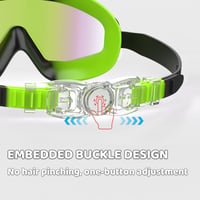 Detské plavecké okuliare Ambienden AF2503 pre deti od 3 do 14 rokov, proti zahmlievaniu, UV ochrana, široký zorný uhol, silikónové tesnenie, unisex 5