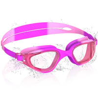 Detské plavecké okuliare Ambienden pre deti od 3 do 14 rokov, 180° HD, proti zahmlievaniu, UV ochrana, silikónové tesnenie, rýchle nastavenie, fialové, unisex 1