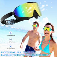 Ochelari de înot pentru adulți Ambienden cu ramă mare, lentile HD anti-aburire, protecție UV, pentru sporturi acvatice, utilizare în interior și exterior 5