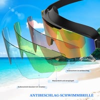Ochelari de înot pentru adulți Ambienden cu ramă mare, lentile HD anti-aburire, protecție UV, pentru sporturi acvatice, utilizare în interior și exterior 3
