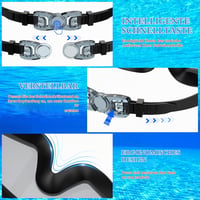 Ochelari de înot pentru adulți Ambienden cu ramă mare, lentile HD anti-aburire, protecție UV, pentru sporturi acvatice, utilizare în interior și exterior 6
