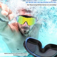 Ochelari de înot pentru adulți Ambienden cu ramă mare, lentile HD anti-aburire, protecție UV, pentru sporturi acvatice, utilizare în interior și exterior 4