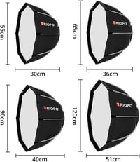 AMBITFUL 120 cm Oktagon Softbox Esernyő Speedlite Vaku Méhsejt Ráccsal 2