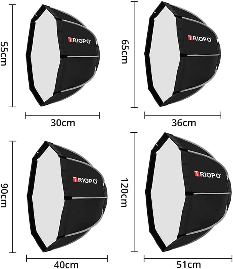 AMBITFUL 120 cm Oktagon Softbox Esernyő Speedlite Vaku Méhsejt Ráccsal