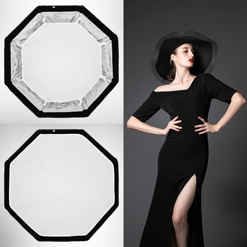 AMBITFUL 120 cm Oktagon Softbox Esernyő Speedlite Vaku Méhsejt Ráccsal