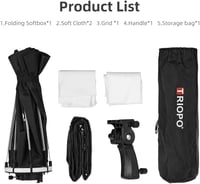 AMBITFUL 120 cm Oktagon Softbox Esernyő Speedlite Vaku Méhsejt Ráccsal 6