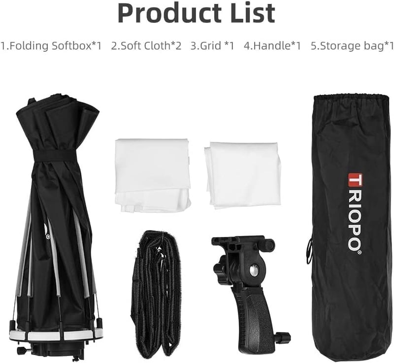 AMBITFUL 120 cm Oktagon Softbox Esernyő Speedlite Vaku Méhsejt Ráccsal