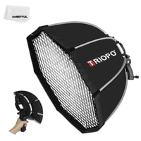 AMBITFUL 120 cm osemhranný softbox typu dáždnik pre systémový blesk s voštinovou mriežkou 2