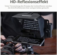 AMBITFUL Teleprompter Kit mobiltelefon és DSLR kamerához távirányítóval 4