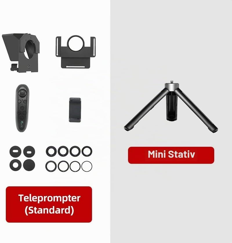 AMBITFUL Teleprompter Kit mobiltelefon és DSLR kamerához távirányítóval