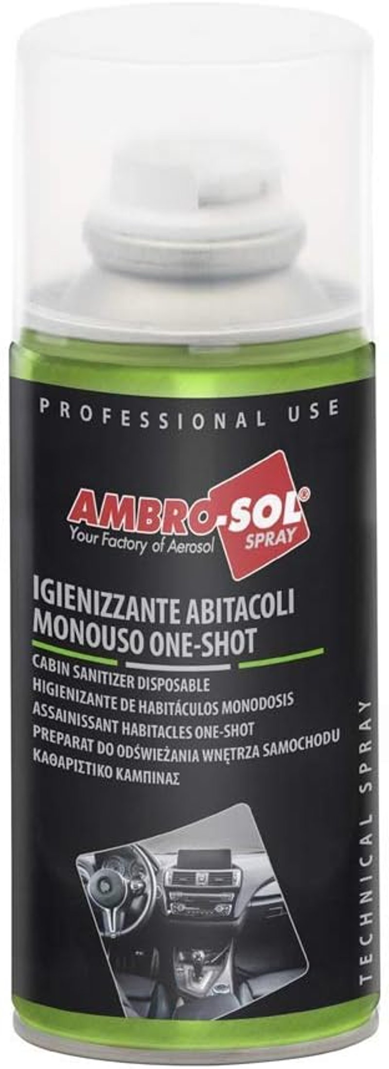 Ambro-Sol A467 Autó Kabin Tisztító Spray 150ml - Szagtalanító Üléshöz és Szőnyeghez