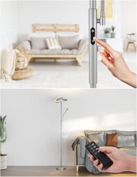 Amdelne LED állólámpa dimmer távirányítóval szürke olvasólámpa hálóhoz 4