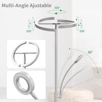 Amdelne LED állólámpa dimmer távirányítóval szürke olvasólámpa hálóhoz 3