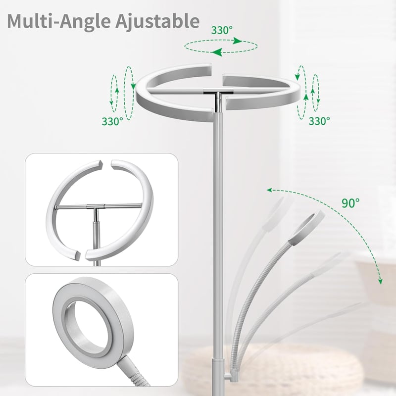 Amdelne LED állólámpa dimmer távirányítóval szürke olvasólámpa hálóhoz