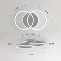 Amdelne LED Mennyezeti Lámpa 50cm Dimmelhető Távirányítóval Szürke 6