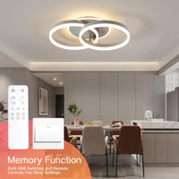 Amdelne LED Mennyezeti Lámpa 50cm Dimmelhető Távirányítóval Szürke 4