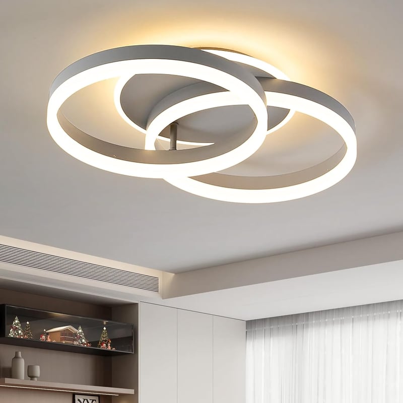 Amdelne LED Mennyezeti Lámpa 50cm Dimmelhető Távirányítóval Szürke