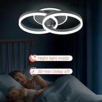 Amdelne LED Mennyezeti Lámpa 50cm Dimmelhető Távirányítóval Szürke 5
